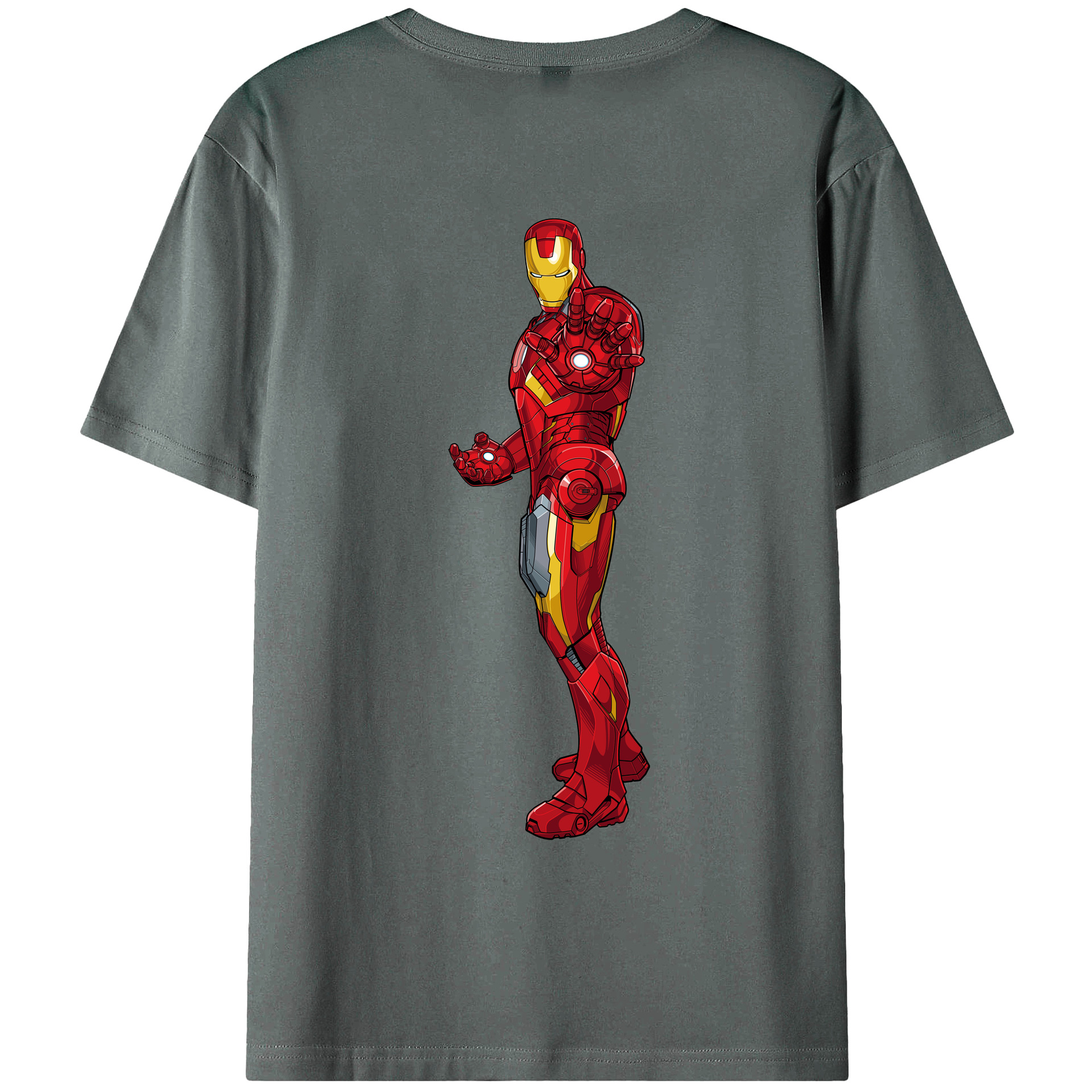 （画像用） アベンジャーズ The Avengers 綿100％ メンズ半袖Tシャツ（バックプリント） 通気性